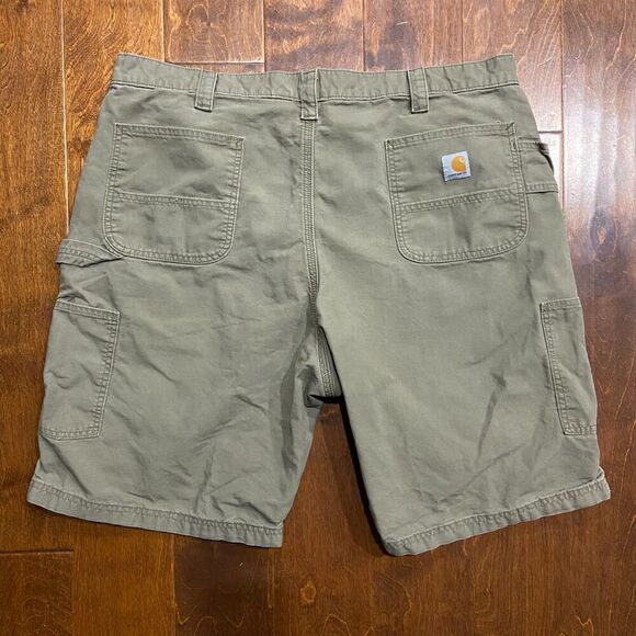 Carhartt Carpenter Khaki Tan Cotton Utility Shorts Cotton Men's Size 42 - Picture 3 of 7